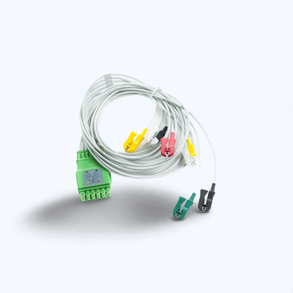 88581110-d4be-4f6c-a675-225ca32fccf0 Kabel dołączeniowy 6 odprowadzeń EKG Klamra Drager 1,5M - obrazek 1