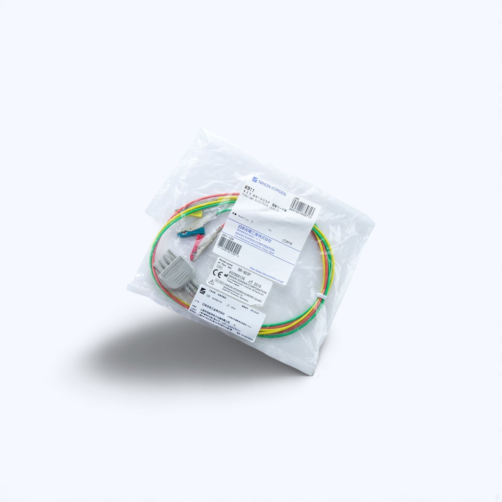 93a4a446-1800-4a59-b2ad-81b28811542e Nihon Kohden BR-903P Kabel EKG Przewód 3-odprowadzeniowy Nowy - obrazek 1