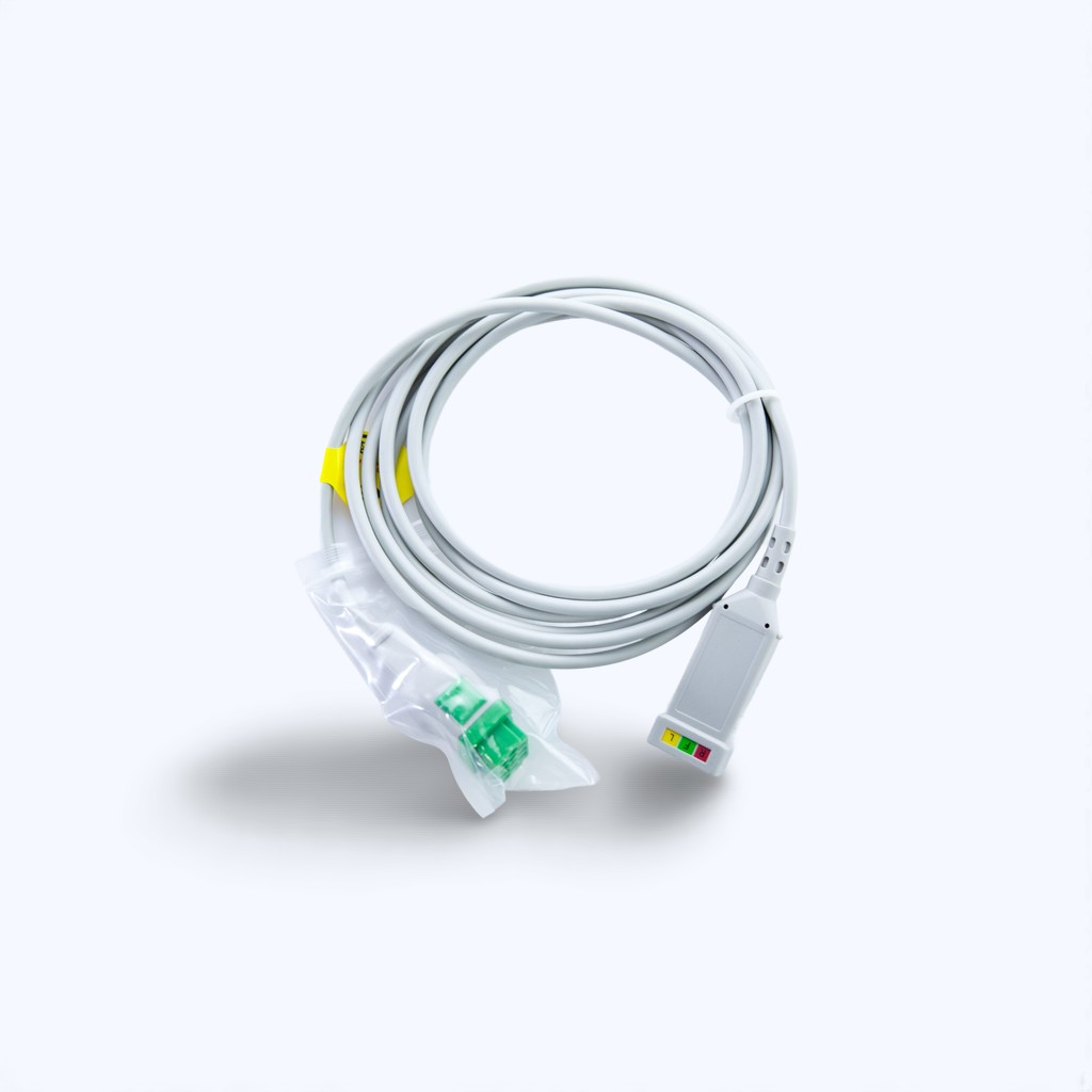 e635273c-c013-4ca0-ac60-06e3c480fab1 Kabel połączeniowy GE EKG Przewód 3-odprowadzeniowy Nowy - obrazek 1